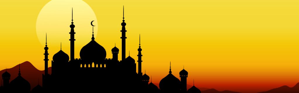 mosque silhouette in ramadan